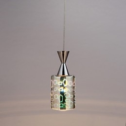 Luminária pendente cromada Dream Laser Engraving L