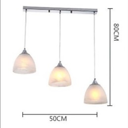 Luminária pendente oblonga com dossel para copo de vinho moderno com três luzes