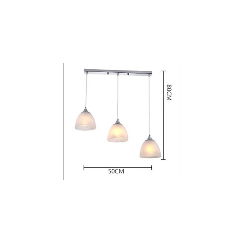 Luminária pendente oblonga com dossel para copo de vinho moderno com três luzes