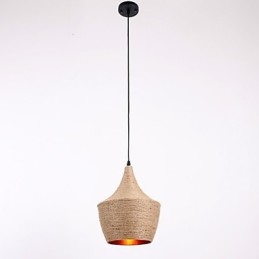 Luminária pendente de corda estilo mini country