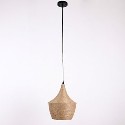 Luminária pendente de corda estilo mini country