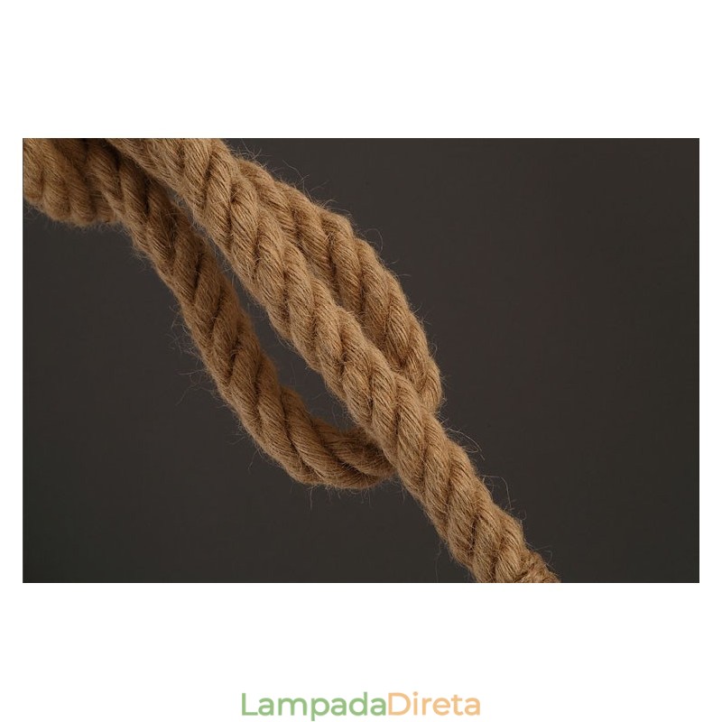 1 Luz DIY Arte Corda de Cânhamo Luz Criativa Corda de Cânhamo Lustre Longo 100cm Enviar 1 Lâmpada