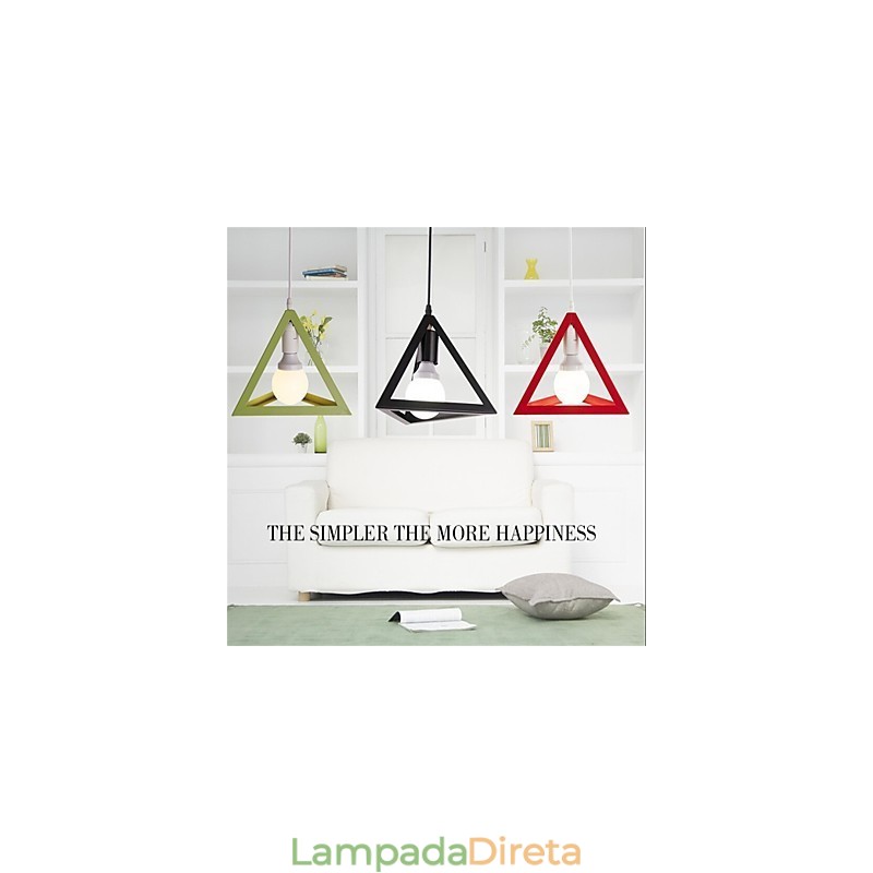 Lustre de ferro estilo gaiola retrô americano