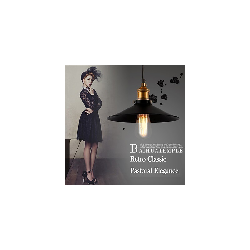 Estilo europeu retro clássico pingente luz metal arte droplight dar diâmetro da lâmpada