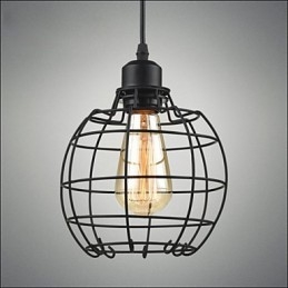 Edison Pendant Light Chandelier Gaiola de arame Pendurado Teto Abajur