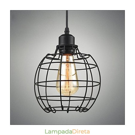 Edison Pendant Light Chandelier Gaiola de arame Pendurado Teto Abajur Edison Pendant Light Chandelier Gaiola de arame Pendurado Teto Abajur