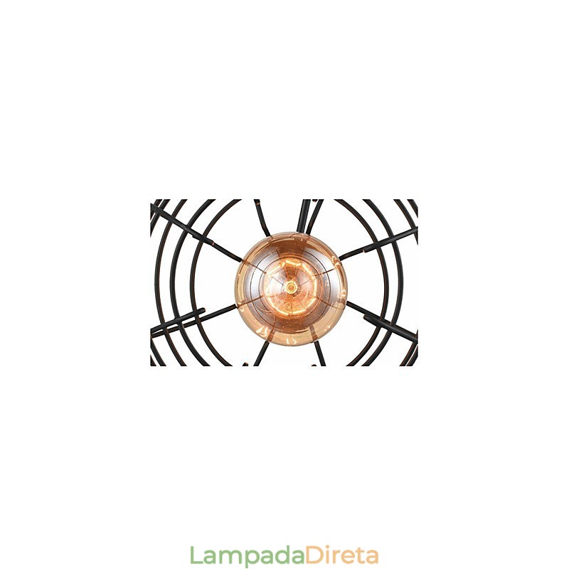 Edison Pendant Light Chandelier Gaiola de arame Pendurado Teto Abajur