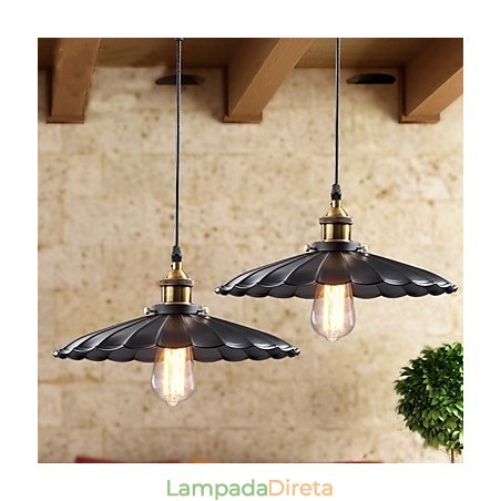 Luminária pendente estilo europeu clássico retrô, luminária de metal com arte droplight Luminária pendente estilo europeu clássico retrô, luminária de metal com arte droplight