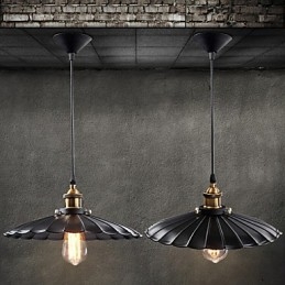 Luminária pendente estilo europeu clássico retrô, luminária de metal com arte droplight