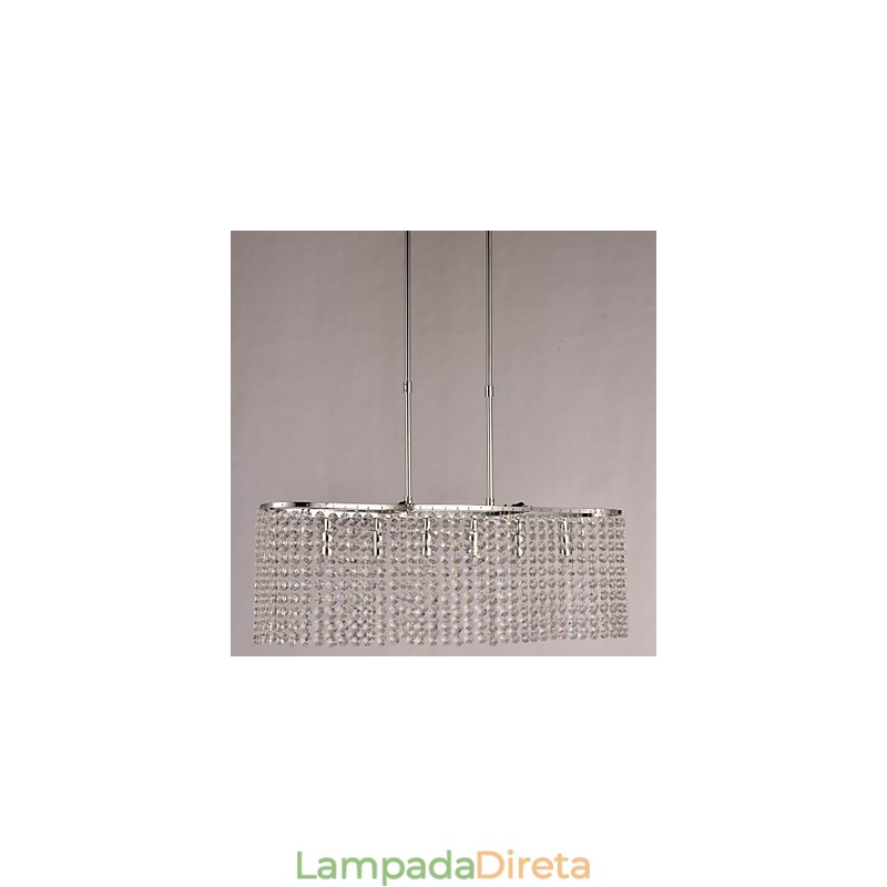 Luminária pendente moderna contemporânea de cristal galvanizado