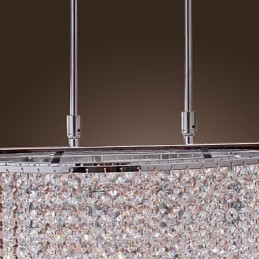 Luminária pendente moderna contemporânea de cristal galvanizado