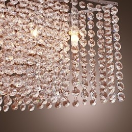 Luminária pendente moderna contemporânea de cristal galvanizado