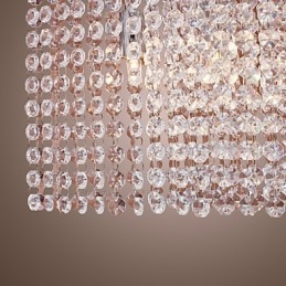 Luminária pendente moderna contemporânea de cristal galvanizado