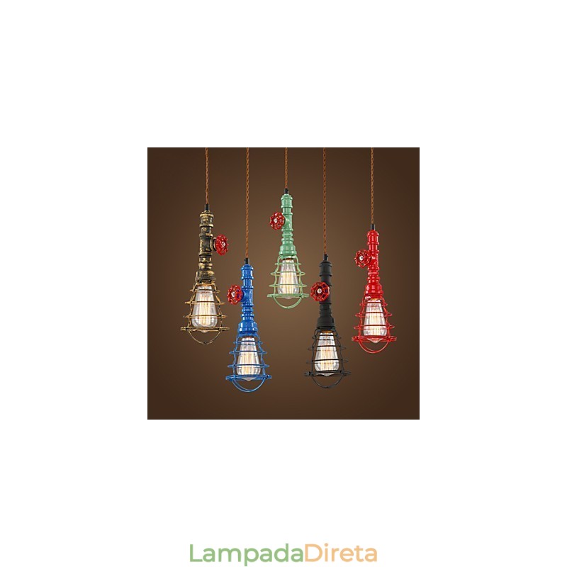 Luzes Pendentes Tradicionais Clássicas Vintage Retro Metal