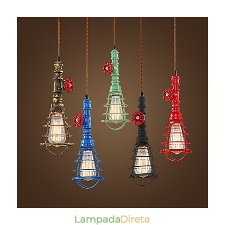 Luzes Pendentes Tradicionais Clássicas Vintage Retro Metal Luzes Pendentes Tradicionais Clássicas Vintage Retro Metal