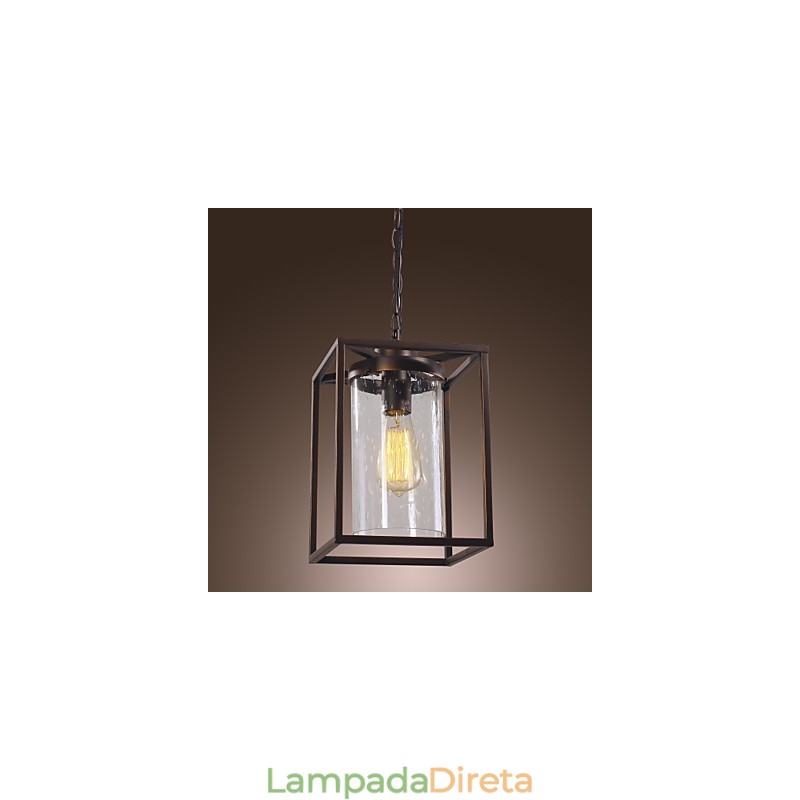 Tradicional clássico vintage lanterna mini estilo galvanizado pingente luz jantar