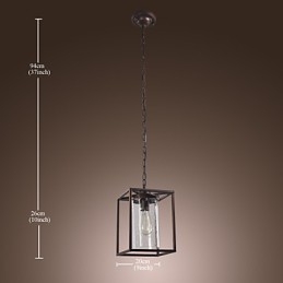 Tradicional clássico vintage lanterna mini estilo galvanizado pingente luz jantar