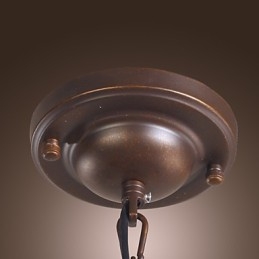 Tradicional clássico vintage lanterna mini estilo galvanizado pingente luz jantar