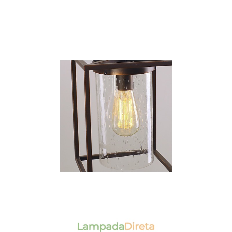 Tradicional clássico vintage lanterna mini estilo galvanizado pingente luz jantar