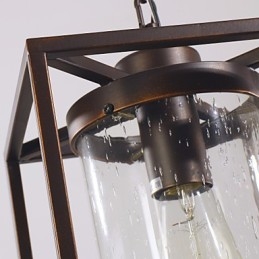 Tradicional clássico vintage lanterna mini estilo galvanizado pingente luz jantar