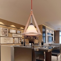 Lustre de madeira estilo designer lustre elegante estilo contemporâneo