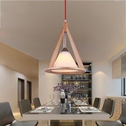 Lustre de madeira estilo designer lustre elegante estilo contemporâneo