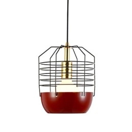 Mini Luminária Pendente Artística Teia de Aranha 1 Luz Acabamento Mordern Simplicity Preto Branco Verde Vermelho Aço Carbono Droplight