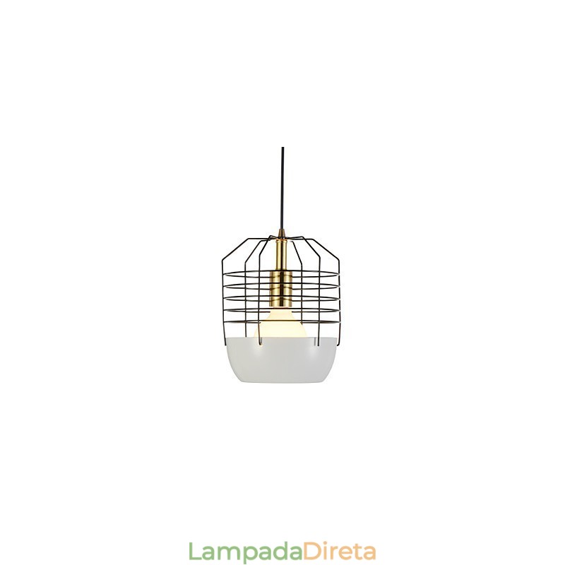 Mini Luminária Pendente Artística Teia de Aranha 1 Luz Acabamento Mordern Simplicity Preto Branco Verde Vermelho Aço Carbono Droplight