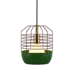 Mini Luminária Pendente Artística Teia de Aranha 1 Luz Acabamento Mordern Simplicity Preto Branco Verde Vermelho Aço Carbono Droplight