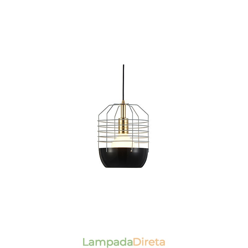 Mini Luminária Pendente Artística Teia de Aranha 1 Luz Acabamento Mordern Simplicity Preto Branco Verde Vermelho Aço Carbono Droplight