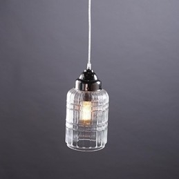 Moderno Contemporâneo Tradicional Clássico Vintage Lanterna Country Níquel Vidro Pingente Luz Jantar