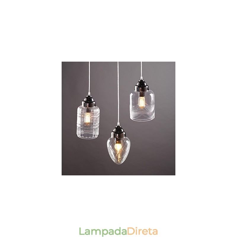 Moderno Contemporâneo Tradicional Clássico Vintage Lanterna Country Níquel Vidro Pingente Luz Jantar