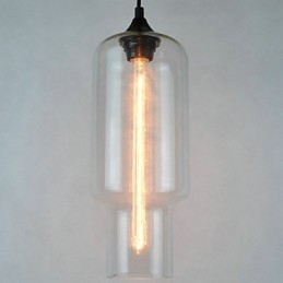Luminária pendente de vidro moderna com design de bolha marrom