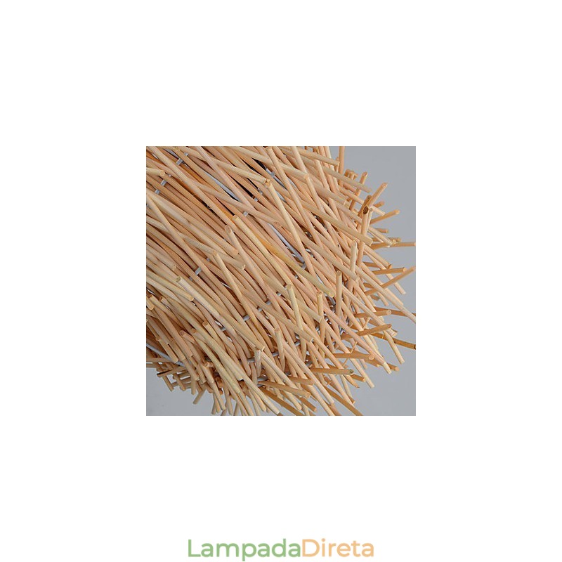 Lustre Mini Estilo Lanterna Madeira Bambu