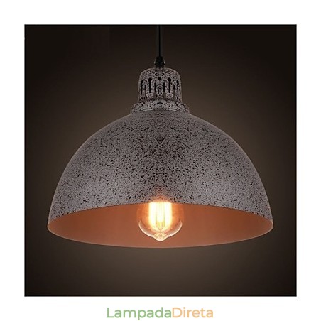 Luminária pendente vintage de metal com uma luz Luminária pendente vintage de metal com uma luz