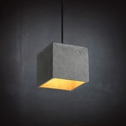 Luminária pendente de cimento retrô contemporânea e contraída