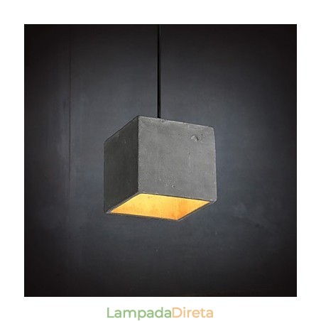 Luminária pendente de cimento retrô contemporânea e contraída Luminária pendente de cimento retrô contemporânea e contraída