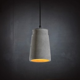Luminária pendente de cimento retrô contemporânea e contraída