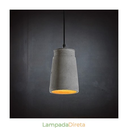 Luminária pendente de cimento retrô contemporânea e contraída Luminária pendente de cimento retrô contemporânea e contraída