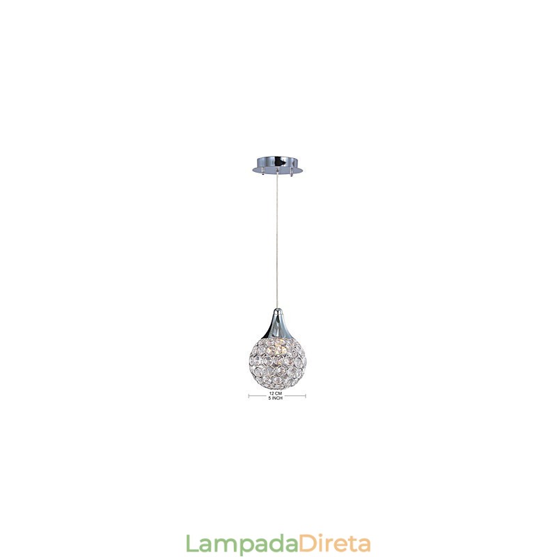 G9 Pendente Cristal Moderno Contemporâneo Metal