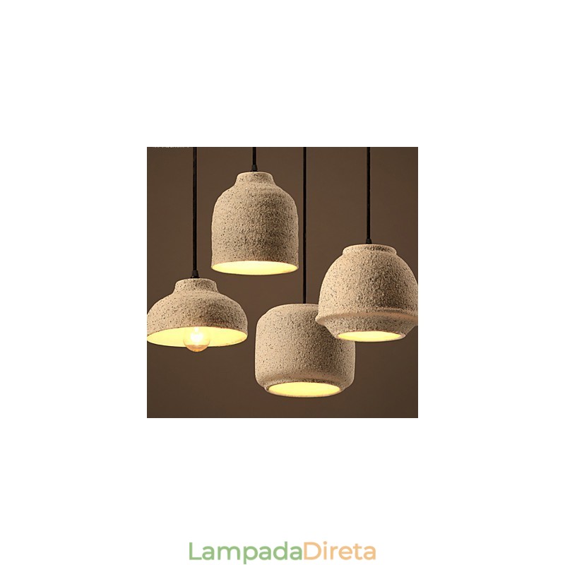 Nordic Creative Arts A cor da areia cerâmica lustre lâmpada luz