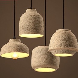 Nordic Creative Arts A cor da areia cerâmica lustre lâmpada luz
