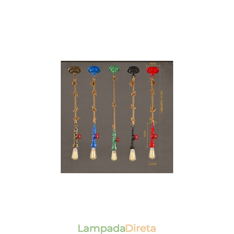 Luzes Pendentes Tradicionais Clássicas Vintage Retro Metal