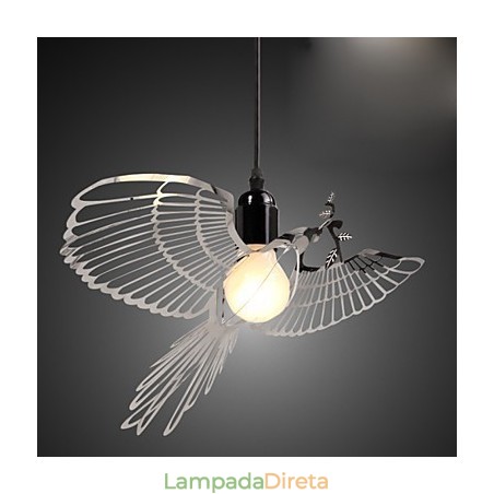Decoração criativa de moda moderna em aço inoxidável para pássaros, lâmpada droplight Decoração criativa de moda moderna em aço inoxidável para pássaros, lâmpada droplight
