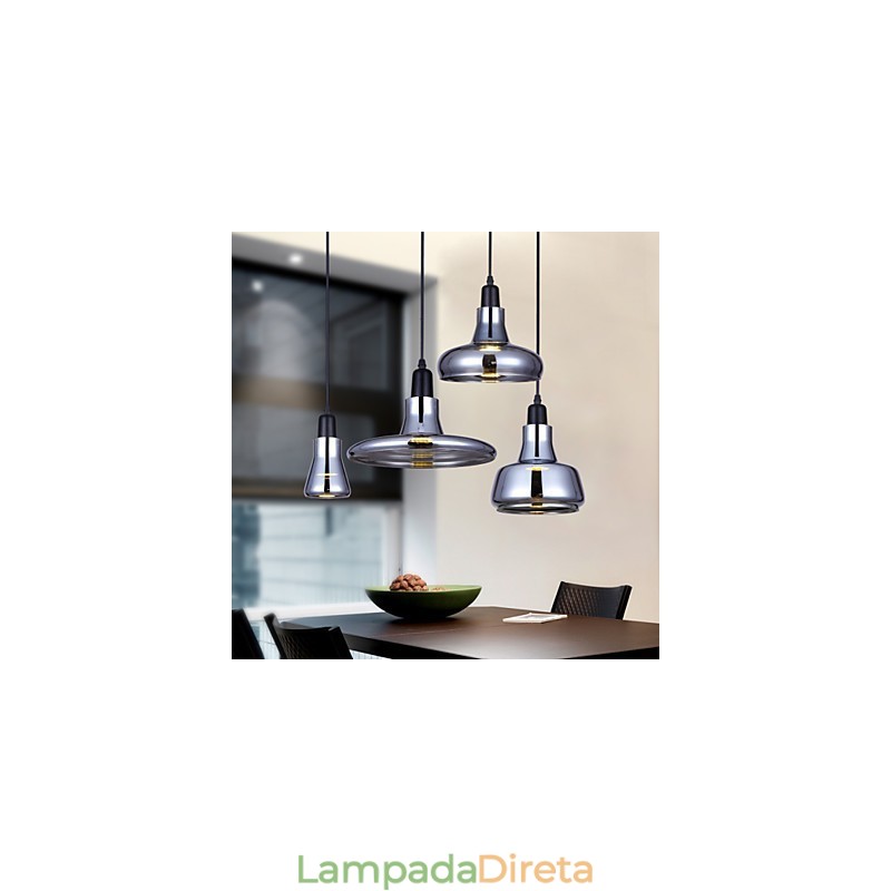 Lustre de vidro com design nórdico criativo contratado europeu, luminária de luz