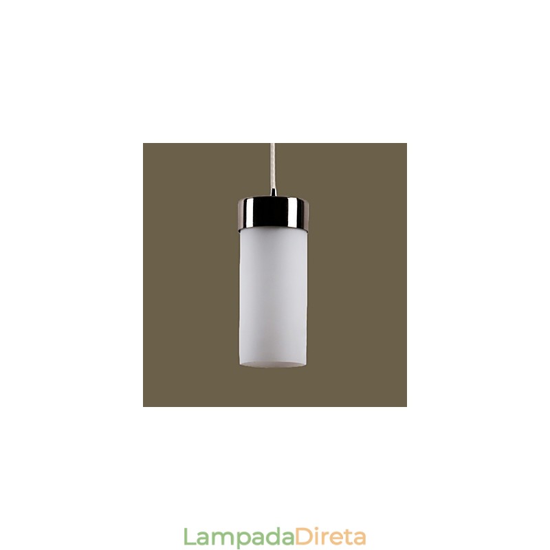 Luminária pendente moderna contemporânea de metal galvanizado