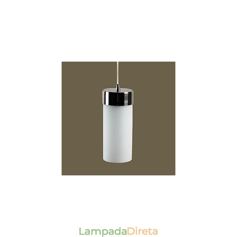 Luminária pendente moderna contemporânea de metal galvanizado