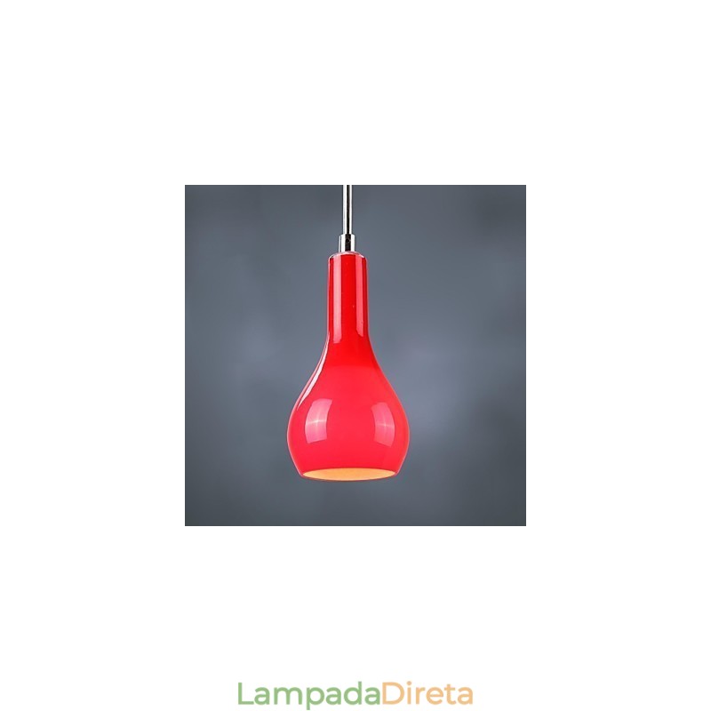 Luminária pendente moderna e contemporânea em metal cromado estilo mini
