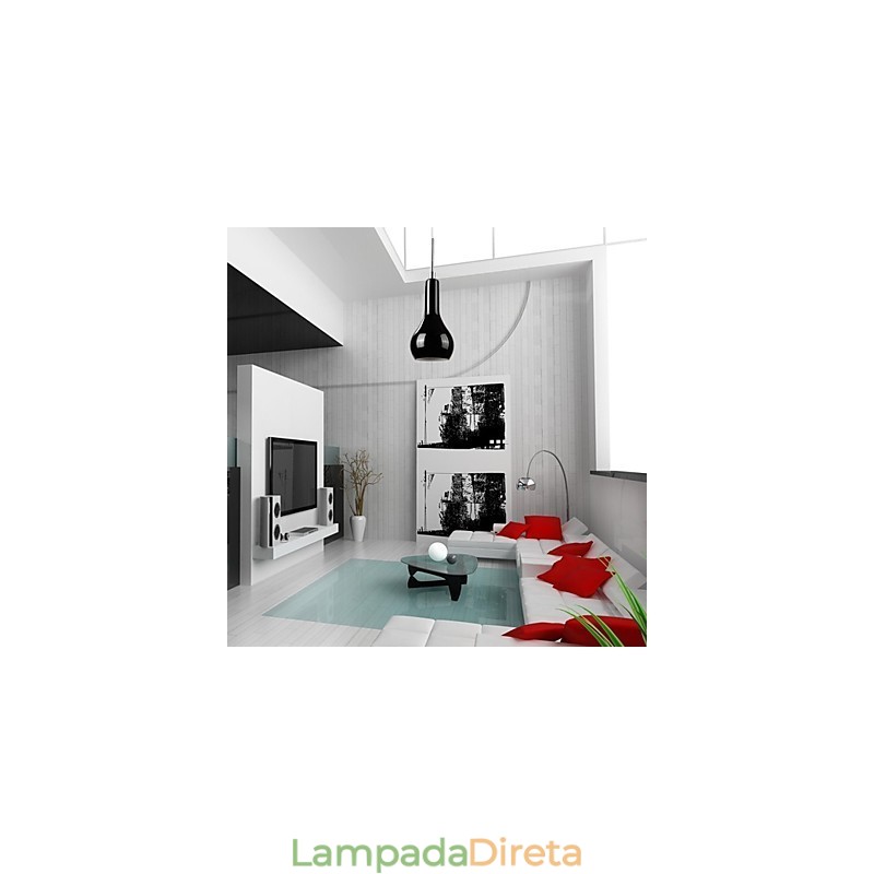 Luminária pendente moderna e contemporânea em metal cromado estilo mini