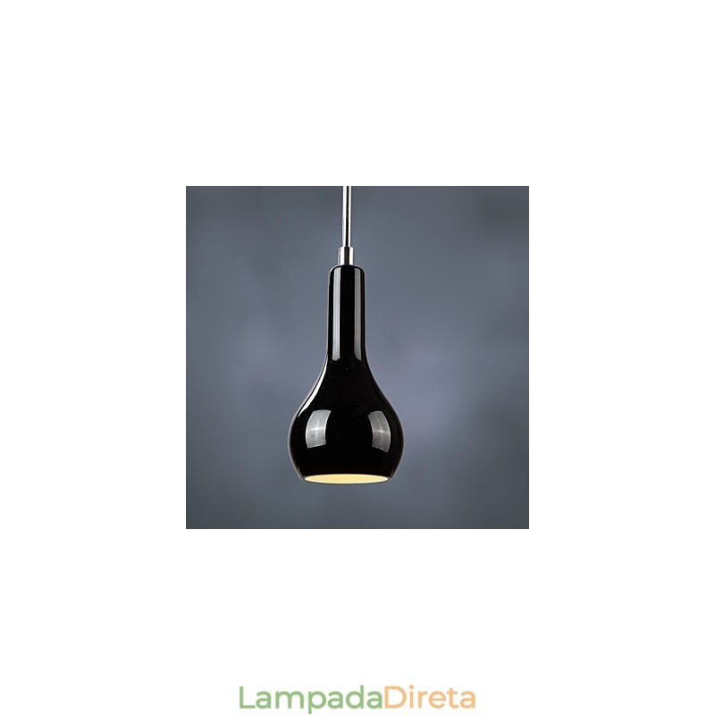 Luminária pendente moderna e contemporânea em metal cromado estilo mini